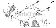 Honda EX5500 K1 A/B (EA1) - Honda Generator, Made in Japan (SN: EA1-1072384 - EA1-1099999) WHEEL KIT (2)