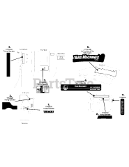 Yard Machines 21AA412A000 - Yard Machines Tiller (2008) Label Map 412
