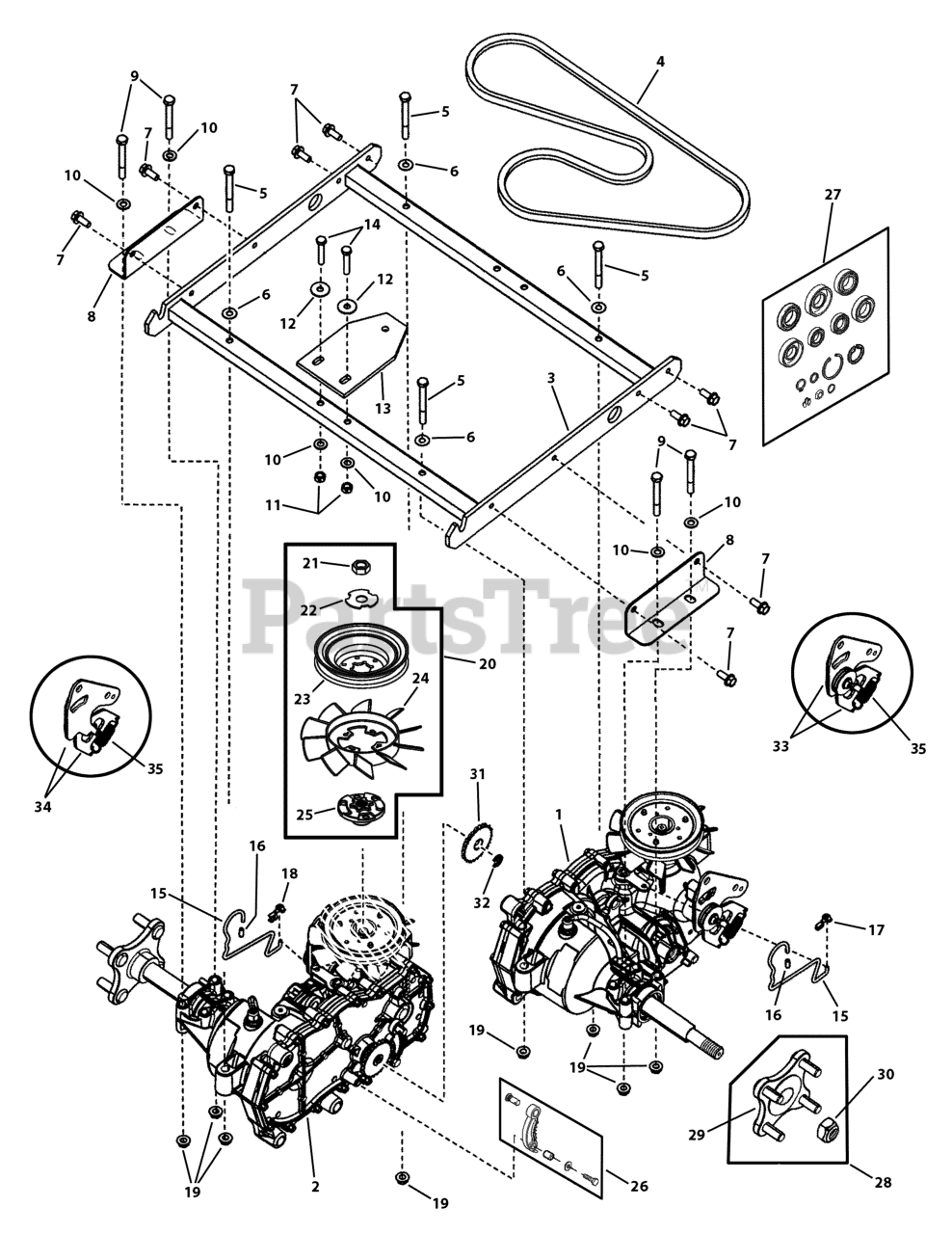 Mana Diagram ２枚セット Craftsman 107.280063 (7800753 A) - Craftsman ZTS7000 Series 42