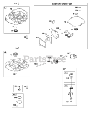 Briggs & Stratton 122R02-0118-H1 - Briggs & Stratton Vertical Engine Sump, Gasket Set-Engine