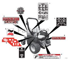 Gravely 990106 - Gravely Rapid XZ Zero-Turn Mower, 30hp Kohler (SN: 000101 & Above)