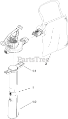 Toro 51574 - Toro Rake and Vac Blower Vacuum (SN: 270000001 - 270999999) (2007) Vac Tube and Bag Assembly