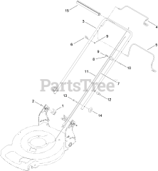 Toro 20330 C - Toro 22" Recycler Walk-Behind Mower (SN: 310000001 - 310999999) (2010) Handle Assembly