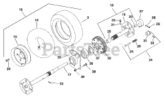 Ariens 924504 (PB 936) - Ariens 36" Power Brush, 9hp Tecumseh (SN: 000101 & Above)