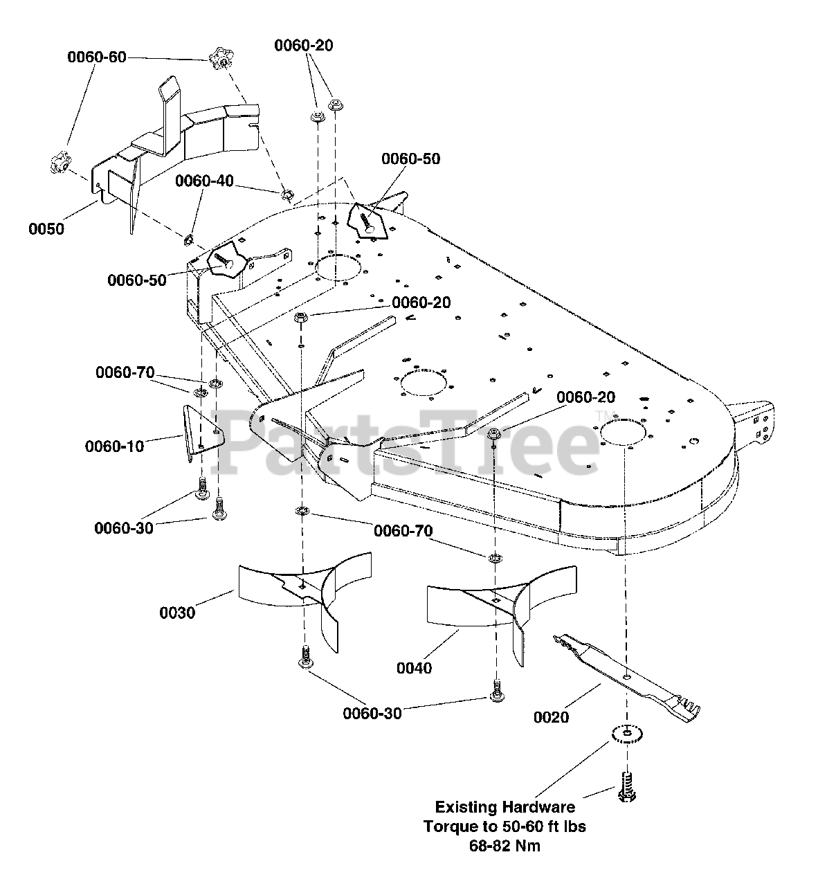 Simplicity 1696909 Simplicity Mulch Kit with Eliminator for 48" Mower 48" Mulching Kit Parts