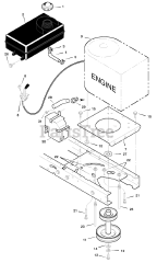 Murray 42500A - Murray 42" Lawn Tractor (1998) Engine Mount