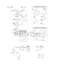 Briggs & Stratton 123672-0147-E2 - Briggs & Stratton Vertical Engine Carburetor, Fuel Supply