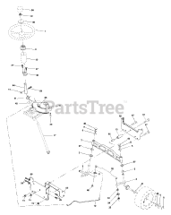 Poulan Pro PR 1842ST D - Poulan Pro Lawn Tractor (2002) Steering Assembly