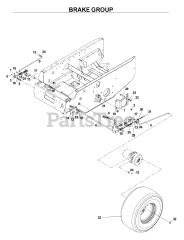 Husqvarna BZ 6127 D (968999218) - Husqvarna 61" Zero-Turn Mower (2003-06) SECTOR GEAR / AXLE SUPPORT