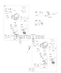 Briggs & Stratton 44U677-0004-G1 - Briggs & Stratton Vertical Engine Carburetor, Fuel Pump, Fuel Hose