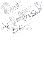Ariens 938025 (SSRC) - Ariens Professional 21" Snow Blower, Ariens AX 208cc engine (SN: 000101 - 002771)