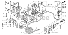 Honda BF130 A2 XA (BZBE) - Honda Marine Engine, Made in Japan (SN: BZBE-1300001 - BZBE-1400000) STARTER CABLE