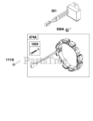 Briggs & Stratton 356447-0621-H7 - Briggs & Stratton Horizontal Engine Alternator Group