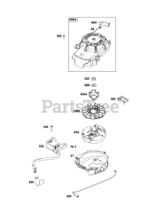 Briggs & Stratton 93J02-0119-F1 - Briggs & Stratton Vertical Engine Flywheel, Ignition, and Starter Group