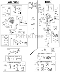 Briggs & Stratton 28Q777-0526-E2 - Briggs & Stratton Vertical Engine Walbro and Nikki Carburetors
