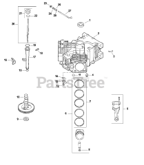 Kohler CV22-67518 - Kohler Command PRO Engine, Made for MTD, 23hp, 17.2kW Crankcase 2-24- 78 (TP-2461)