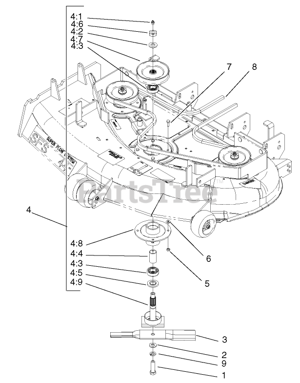 Toro 74176 (Z 147) Toro 44" Z Master ZeroTurn Mower, SideDischarge