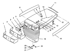 Toro 72041 (244-H) - Toro Yard Tractor (SN: 039000001 - 039999999) (1993) Hood Assembly