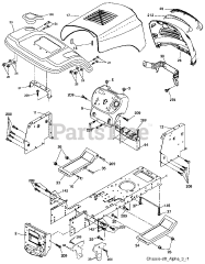 Poulan PO 18542 LT (960120098-00) - Poulan Lawn Tractor (2009-09)