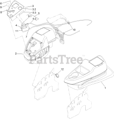 Toro 74925 TE (6000) - Toro 152cm Z Master Zero-Turn Mower, Side-Discharge Deck (SN: 313000001 - 313999999) (2013) FENDER, CONSOLE AND CONTROL ASSEMBLY