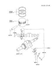 Kawasaki FA130D-ES01 - Kawasaki Engine PISTON/CRANKSHAFT