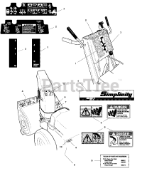 Simplicity 1390 E (1694237) - Simplicity 38" Snow Thrower, 13hp