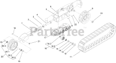 Toro 22333 (TX 525) - Toro Dingo Compact Utility Loader (SN: 270000401 - 270999999) (2007) Track and Traction Assembly