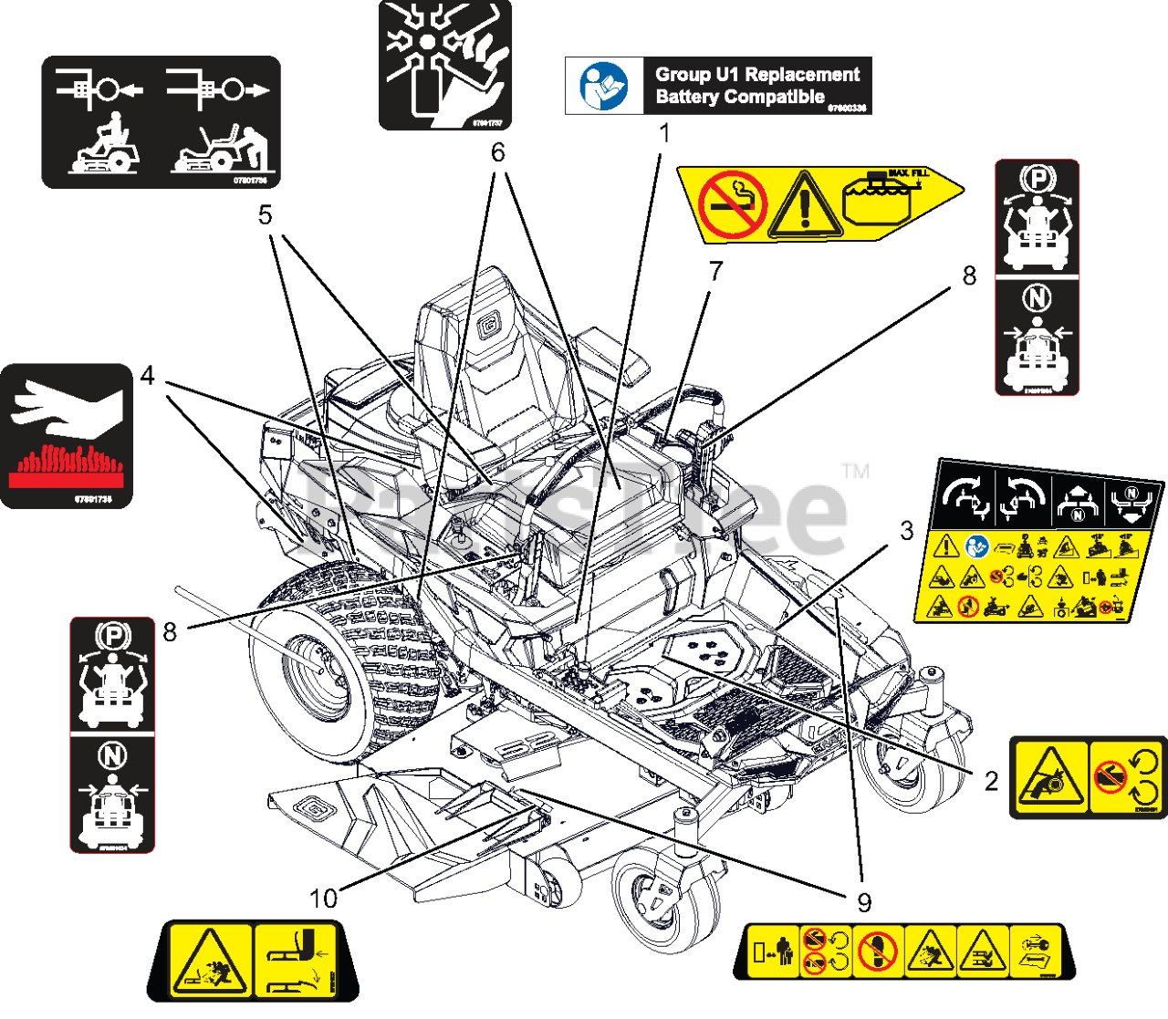 Gravely 918012 (ZT XL 42) - Gravely 42