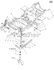 Ferris IS 2100Z (5901333) - Ferris IS2100Z Series 61" Zero-Turn Mower, 28hp Briggs & Stratton Main Frame &amp; Front Suspension Group