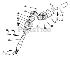Echo SRM-201 F - Echo String Trimmer Driving Gear and Shaft