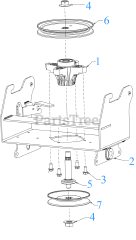 Cub Cadet 19A40024 (19A40024100) - Cub Cadet 42" 3X Snow Thrower Attachment (2016 - 2022) Spindle Assembly