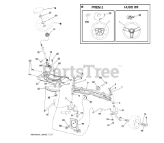 Husqvarna YTH 2454 (960430060-00) - Husqvarna 54" Yard Tractor (2008-12) Steering Assembly