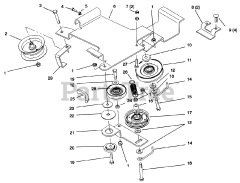 Toro 79271 - Toro 36" Tiller for 260 Series Tractors (SN: 069000001 - 069999999) (1996) Mid Hitch Idler Asm