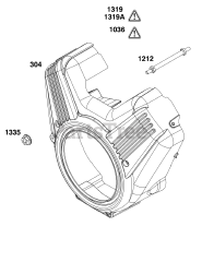 Briggs & Stratton 61H277-0010-E1 - Briggs & Stratton Horizontal Engine Blower Housing Group