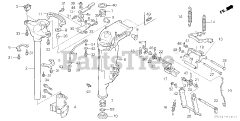 Honda BFP8 D2 XRA (BAAJ) - Honda Outboard Engine, Made in Japan (SN: BAAJ-1100001 - BAAJ-9999999) SWIVEL CASE