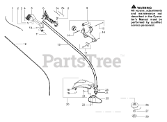 Poulan Pro PP 31 - Poulan Pro String Trimmer Handle &amp; Shaft Assembly