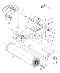 Gravely 885015 - Gravely 44" Power Brush for Tractor (SN: 000101 & Above)
