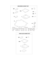Briggs & Stratton 246435-0111-E1 - Briggs & Stratton Horizontal Engine Engine Gasket Set, Valve Gasket Set