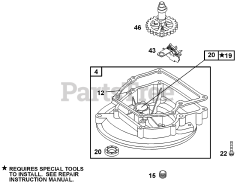 Briggs & Stratton 10C902-2002-E1 - Briggs & Stratton Vertical Engine Sump Base, Cam