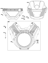 Briggs & Stratton 61E377-0030-J1 - Briggs & Stratton Horizontal Engine Blower Housing Group
