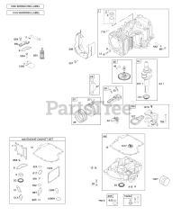 Briggs & Stratton 31S777-0002-B1 - Briggs & Stratton Vertical Engine CAMSHAFT,CRANKSHAFT &amp; COUNTER BALANCE, CYLINDER, ENGINE SUMP &amp; BREATHER, LUBRICATION, PISTON, RINGS, CONNECTING ROD