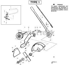 Poulan PPB 1000 E - Poulan String Trimmer, Type 1 (2009-02)