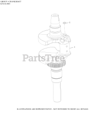 Kohler KT610-3003 - Kohler 6600 Series Engine, Basic Version, 19hp, 14.2kW 01 CrankShaft