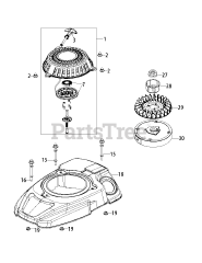 MTD 1X65LU - MTD Engine 1X65LU Flywheel &amp; Shroud