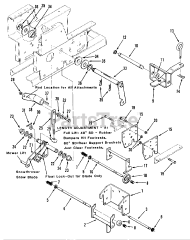 Toro 01-19KE01 (C-195) - Toro Garden Tractor (1982) Hitches And Lift Linkage