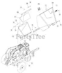 Bear Cat CH 45342 - Bear Cat 4.5" Chipper, 342cc (SN: A03570 - A09560) Chute - CH45342 &amp; CH45390 (CE COMPLIANT)