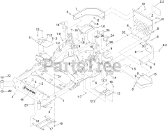 Toro 72955 (5000) - Toro 52" Z Master Zero-Turn Mower, Side-Discharge Deck (SN: 414121590 - 414999999) Main Frame Assembly