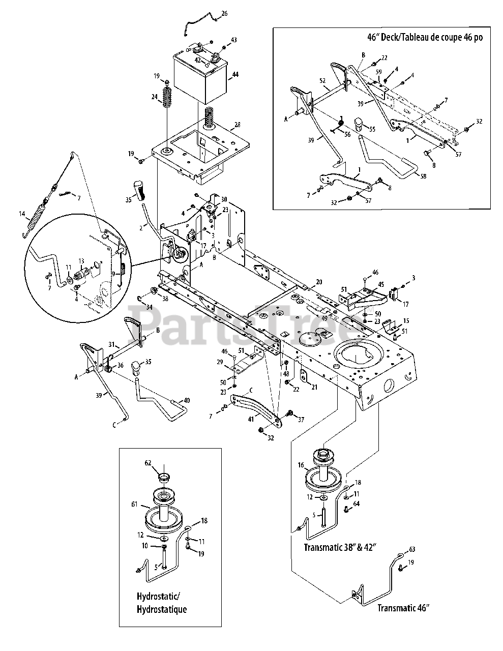 Columbia 13AC77KF897 Columbia Lawn Tractor (2013) Frame Parts Lookup