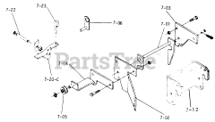 Toro 1-0423 - Toro Bronco 14 Lawn Tractor (1972) Hitch Assemblies