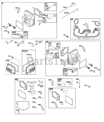 Briggs & Stratton 44C877-0009-B5 - Briggs & Stratton Vertical Engine Cylinder Head Group